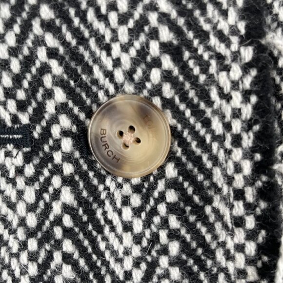 Tory Burch Sammy Herringbone Tweed Raw Edge Double Breasted Wool Blend Jacket 6 - Picture 11 of 15